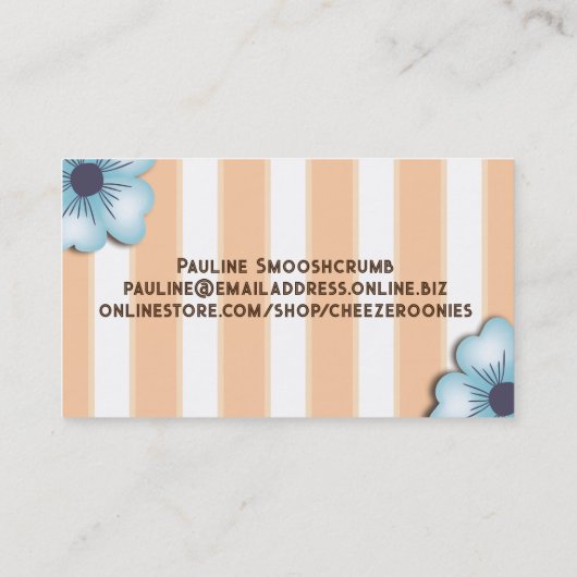 Chocolade-kaasmakerij bruiloft met bakken visitekaartje (Achterkant)