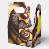 Chocolade & karamel-thema gunstbox bedankdoosjes (Geopend)