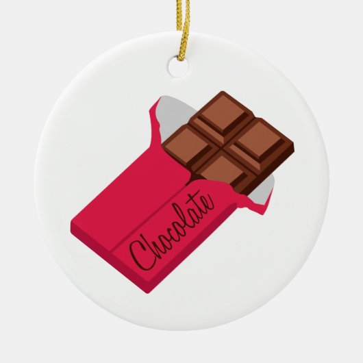 Chocolade Keramisch Ornament (Voorkant)