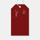 Chocolade Kerstman Custom Script Kerstmis Cadeaulabel (Achterkant)