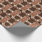 Chocolade Kerstmannen Inpakpapier (Hoek)