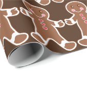 Chocolade Kerstmannen Inpakpapier (Rol Hoek)