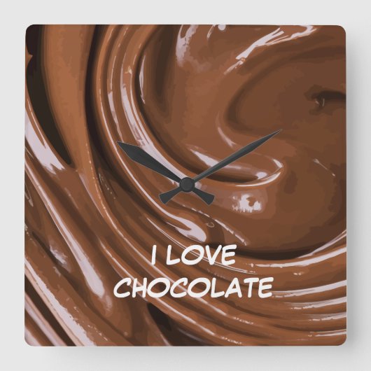 Chocolade Kitchen wandklokken (Voorkant)