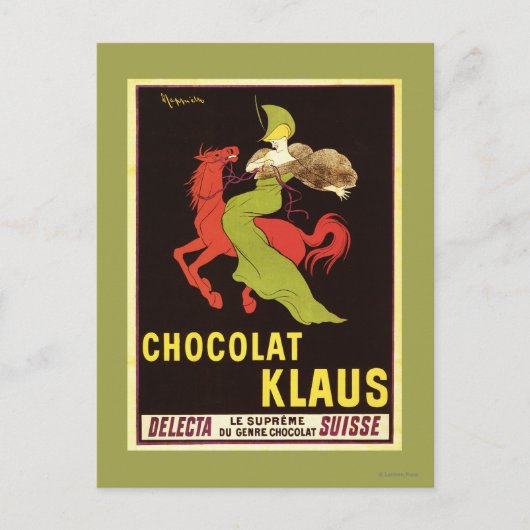Chocolade Klaus Advertisement Poster Briefkaart (Voorkant)