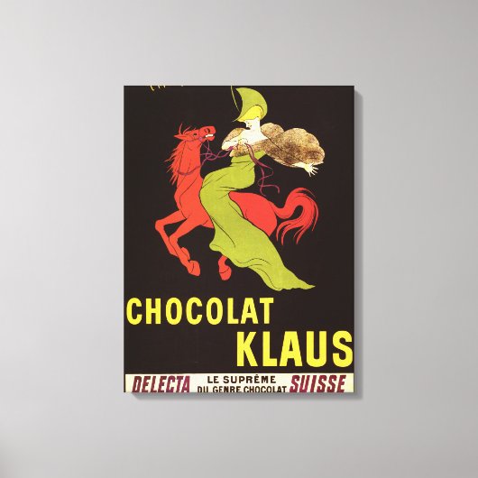 Chocolade Klaus Advertisement Poster Canvas Afdruk (Voorkant)