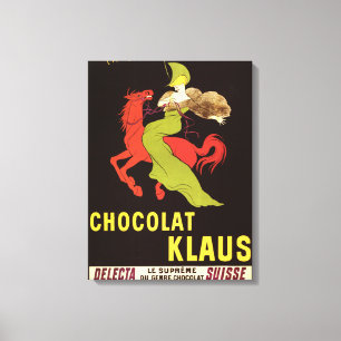 Chocolade Klaus Advertisement Poster Canvas Afdruk