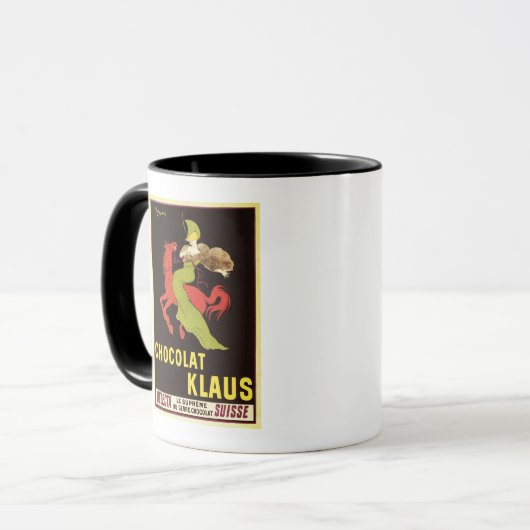 Chocolade Klaus Advertisement Poster Mok (Voorkant links)