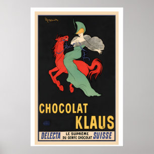 Chocolade Klaus-reclameposter van Leonetto Poster