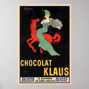 Chocolade Klaus Vintage Voedselposter van Leonetto Poster
