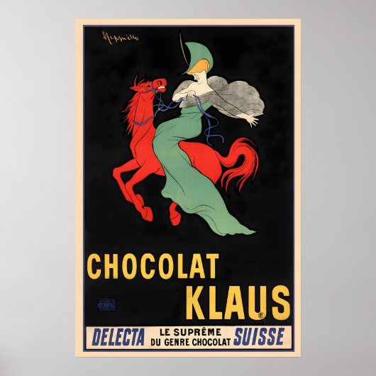 Chocolade Klaus Vintage Voedselposter van Leonetto Poster (Voorkant)