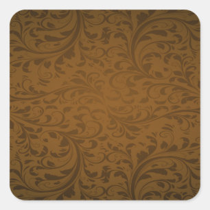 Chocolade kleur achtergrond vierkante sticker