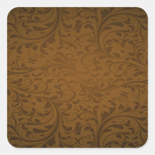Chocolade kleur achtergrond vierkante sticker (Voorkant)