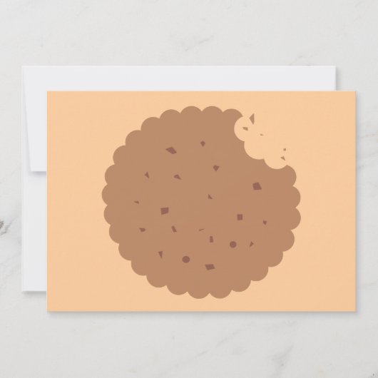 chocolade koekje wisselaaruitnodiging kaart (Voorkant)