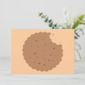 chocolade koekje wisselaaruitnodiging kaart (Staand voorkant)