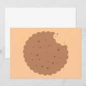 chocolade koekje wisselaaruitnodiging kaart (Voorkant / Achterkant)