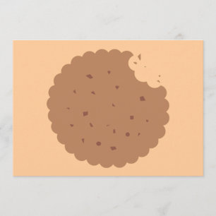 chocolade koekje wisselaaruitnodiging kaart