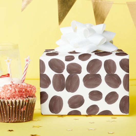 Chocolade koekjespatroon cadeaupapier (Verjaardagsfeest)