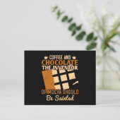 Chocolade - Koffie en chocolade Briefkaart (Staand voorkant)
