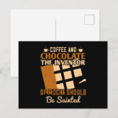 Chocolade - Koffie en chocolade Briefkaart (Voorkant / Achterkant)