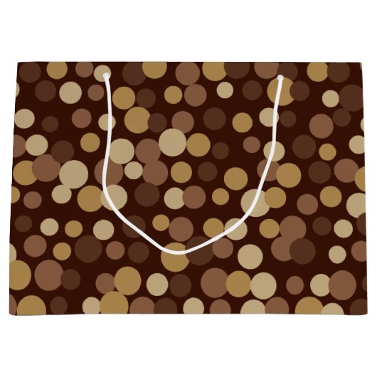 Chocolade Koffie Stippen Grote Gift Bag Groot Cadeauzakje (Voorkant)