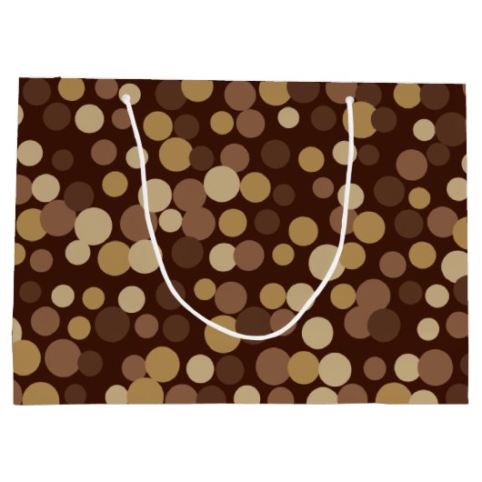 Chocolade Koffie Stippen Grote Gift Bag Groot Cadeauzakje (Achterkant)