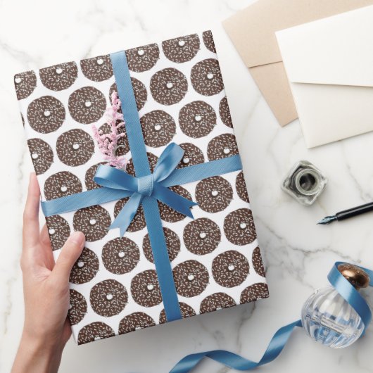 Chocolade Kokosnoot Foodie Donut Doughnut Ontbijt Cadeaupapier (Geschenken)