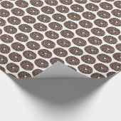 Chocolade Kokosnoot Foodie Donut Doughnut Ontbijt Cadeaupapier (Hoek)