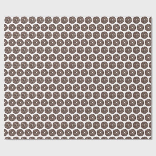 Chocolade Kokosnoot Foodie Donut Doughnut Ontbijt Cadeaupapier (Vlak)