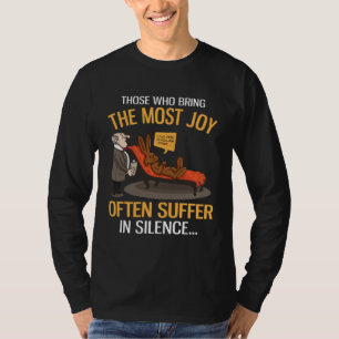 Chocolade Konijn Funny Oosterse mentale gezondheid T-shirt