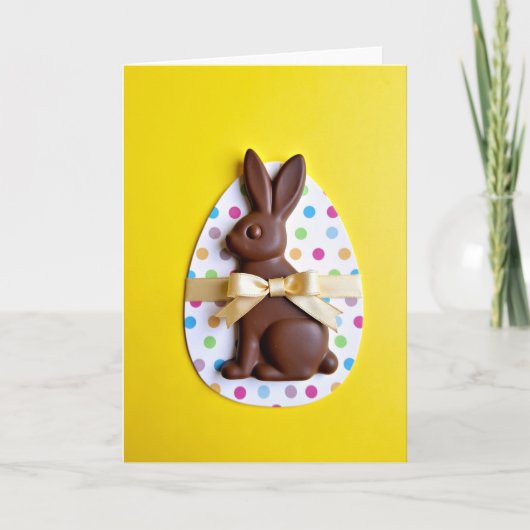 Chocolade Konijn Zoete Verjaardagskaart Kaart (Voorkant)