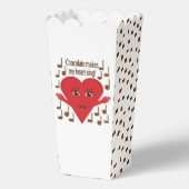 "Chocolade laat mijn hart zingen!" Zingend Hart Bedankdoosjes (Voorkant)