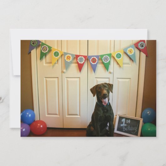 Chocolade Lab 1e Verjaardagsfeest Uitnodiging (Voorkant)