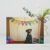 Chocolade Lab 1e Verjaardagsfeest Uitnodiging (Staand voorkant)