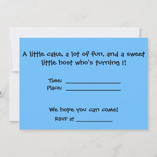 Chocolade Lab 1e Verjaardagsfeest Uitnodiging (Achterkant)