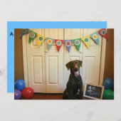 Chocolade Lab 1e Verjaardagsfeest Uitnodiging (Voorkant / Achterkant)