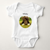 Chocolade Lab - Aangepast Baby odysuit Romper (Voorkant)