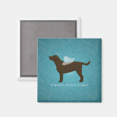 Chocolade Lab Angel Pet Memorial Design Magneet (Voorkant / Achterkant)