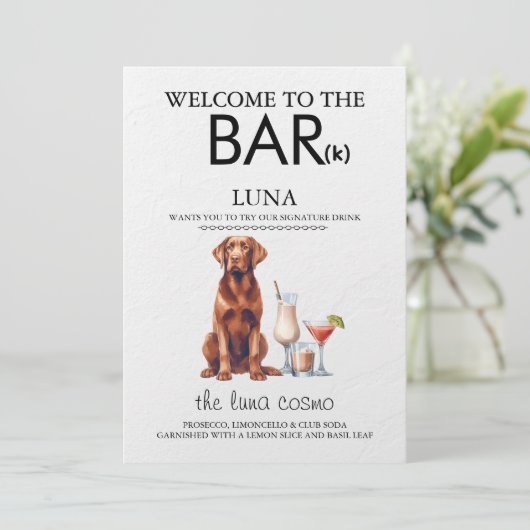 Chocolade Lab Bar Menu (Staand voorkant)