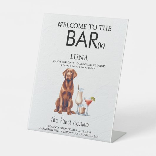 Chocolade Lab Bar Reclamebord Met Voetstuk (Voorkant)