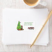 Chocolade Lab, Bird, Vakantievorming — Retouradres Etiket (Insitu)