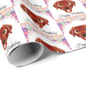Chocolade Lab Birthday Cadeaupapier (Rol Hoek)