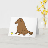 Chocolade Lab. Blijf. Een bal hebben." Kaart (Gele Bloem)