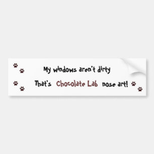 Chocolade Lab-Bumpersticker Bumpersticker