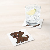Chocolade Lab Cartoon Kartonnen Onderzetters (Insitu)