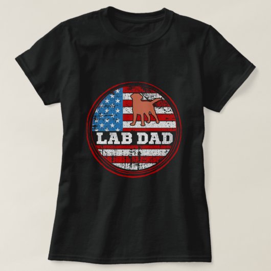 Chocolade Lab Dad Labrador Retriever Matching Park T-shirt (Design voorkant)