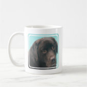 Chocolade Lab Dog Coffee Mok (Links)