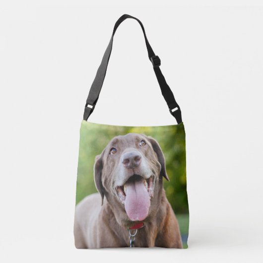 Chocolade Lab Dog Crossbody Tas (Achterkant)