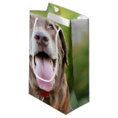 Chocolade Lab Dog Klein Cadeauzakje (Voorkant Gekanteld)