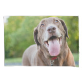 Chocolade Lab Dog Kussensloop (Voorkant)