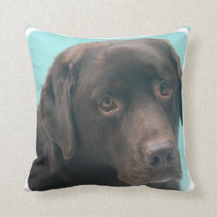 Chocolade Lab Dog Pillow Kussen